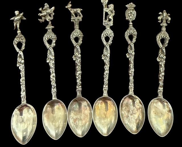 Set of Six Italian Demitasse Spoons (1 of 5)