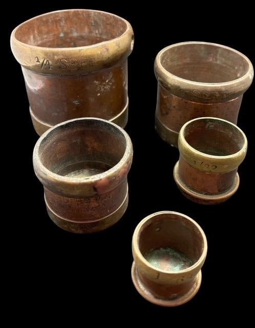 Maharashtra Made Copper and Brass Nesting SEER Measuring Cups (1 of 4)