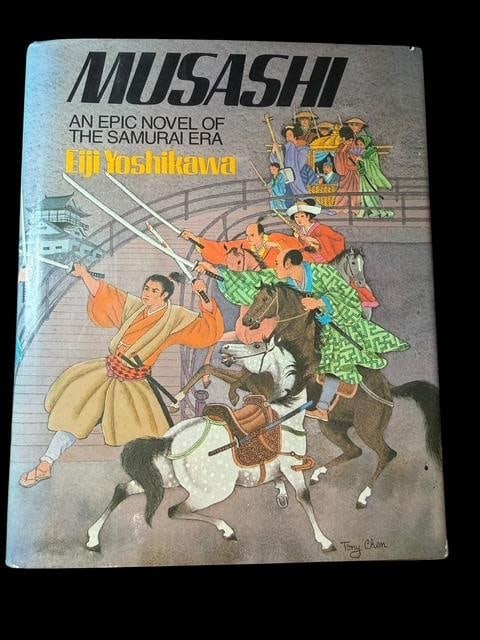 Book - Musashi -An Epic Novel of the Samuri Era by Eiji Yoshikawa 1981: Book - Musashi by Eiji Yoshikawa. 970 pages. Measures 7.75" x 9.5" x 2".