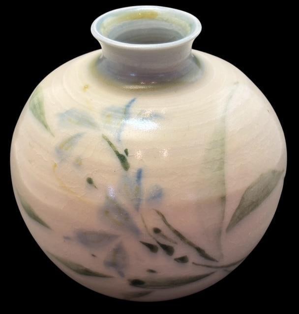 Asian Hand Painted Signed Vase Signed (1 of 3)