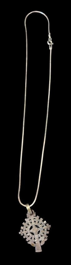 Ethiopian Cross Pendant on Sterling Chain (1 of 4)