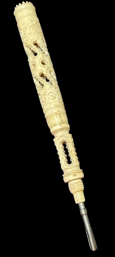 Antique Bone Carved Dip Pen (1 of 3)