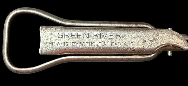 Antique Green River Whiskey Bottle Opener/Corkscrew 1906 (1 of 3)