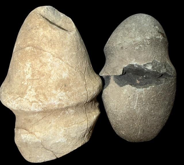 Pair of Native American Stone Axe Heads (1 of 2)