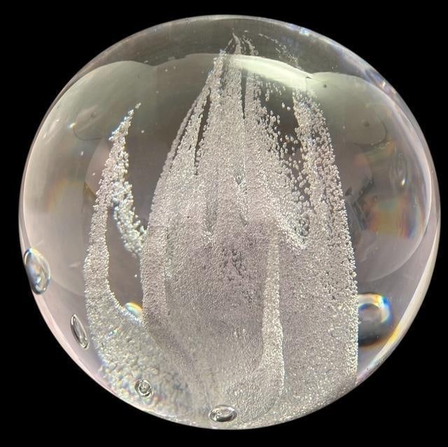 Signed Art Glass Kosta Paperweight Vicki Lindstrand (1 of 3)
