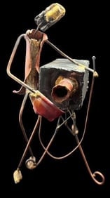 Vintage Folk Art Metal/Copper Wire Sculpture (1 of 2)
