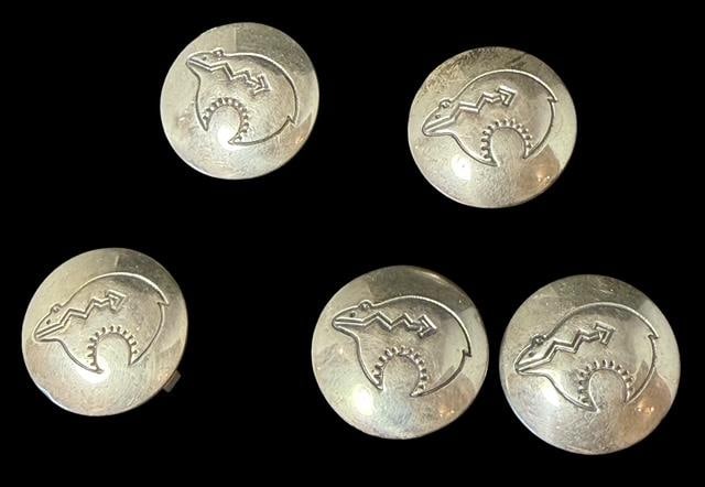 Native American Navajo Sterling Button Covers (1 of 2)