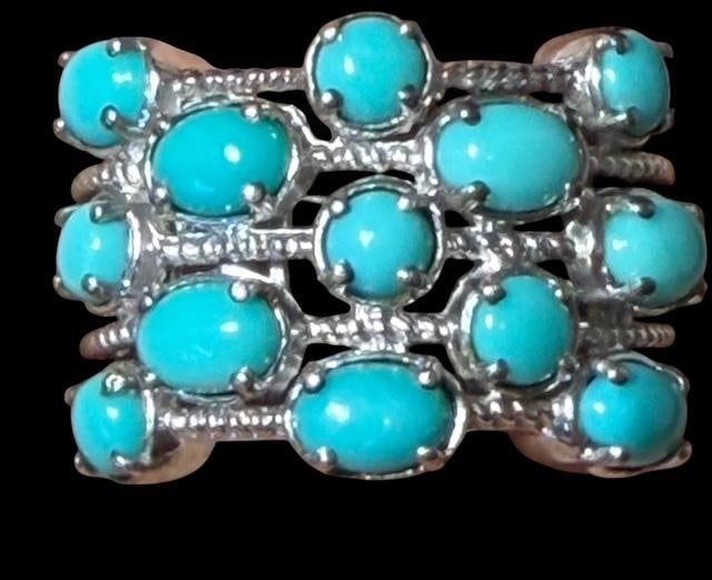 Turquoise and Sterling Ring (1 of 3)