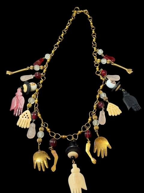 Vintage Hand Fetish Charm Necklace (1 of 4)