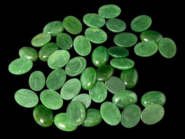 Lot of Green Aventurine Cabochons (1 of 1)