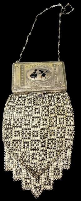 Art Deco Whiting and Davis Mesh Purse with Coin Holder (1 of 7)