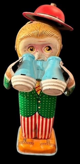 Vintage Japanese Mechanical Wind-Up Monkey Toy (1 of 3)