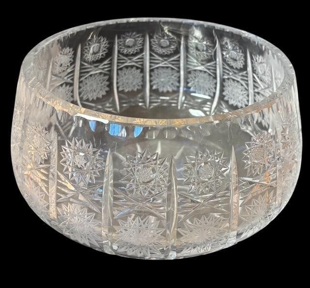 Brilliant Cut Glass Crystal Serving Bowl (1 of 3)