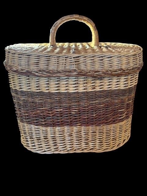 Vintage Native American Cherokee Lidded Basket (1 of 4)