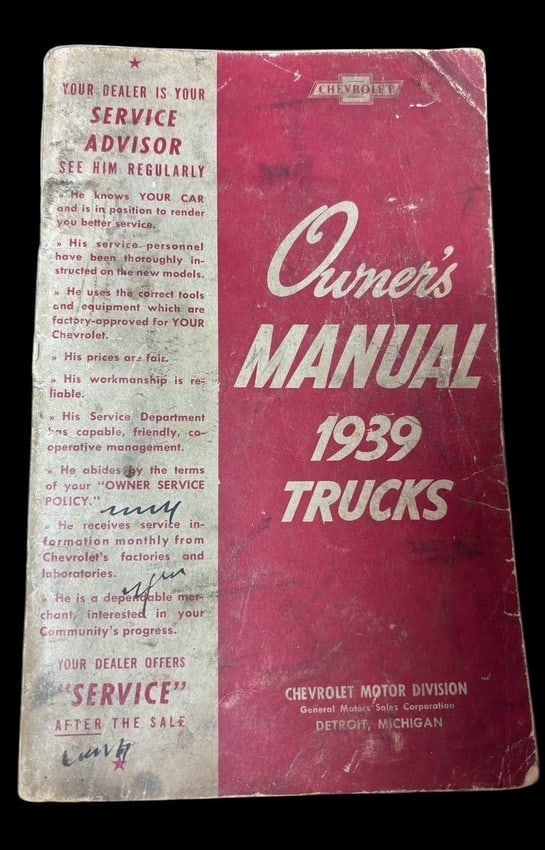 1939 Chevrolet Trucks Owners Manual (1 of 3)