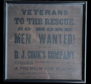 Antique Original Veterans to the Rescue - Men Wanted Poster (1 of 4)