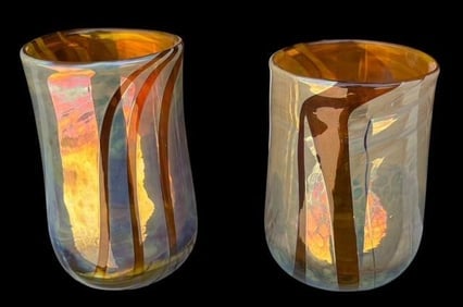 Signed Art Glass Tumblers (1 of 6)