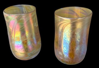 Signed Art Glass Tumblers (1 of 6)