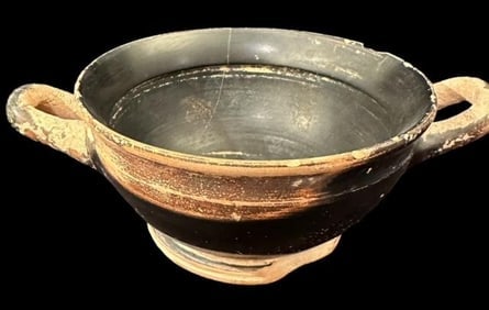 Third Century Greek Clay Artifact Bowl with Handles (1 of 3)