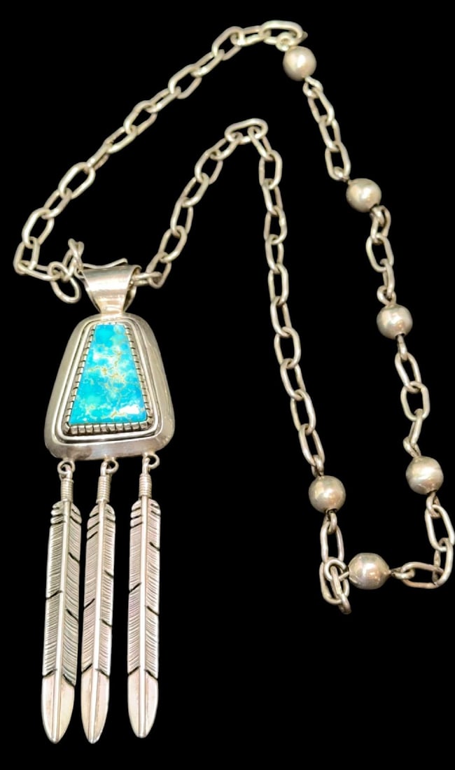 Native American Navajo Two Sided Pendant Necklace (1 of 4)