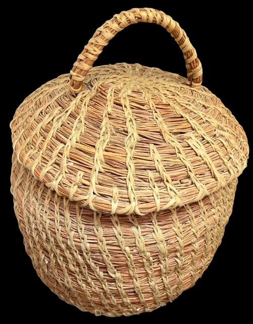 Vintage Papago Lidded Basket (1 of 3)