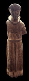 1880's Wood Carved Religious St. Francis Santos (1 of 3)