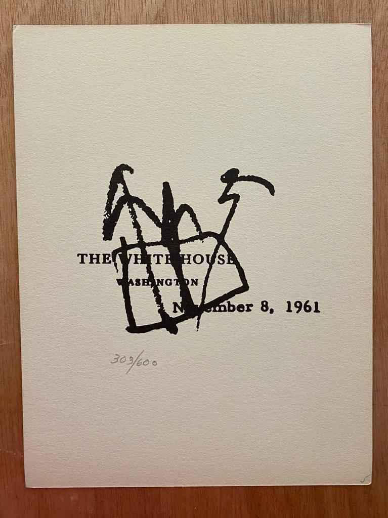 President John F. Kennedy LE Doodle The White House: President John F. Kennedy Limited Edition Doodle "The White House Medium: Limited Edition Lithograph on Paper