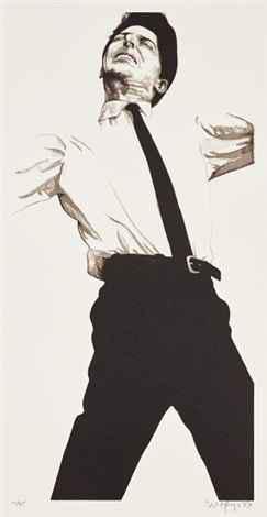 Robert Longo Jules 1983 Lithograph: Robert Longo-Jules 1983 Medium: Unsigned Open Edition Lithograph