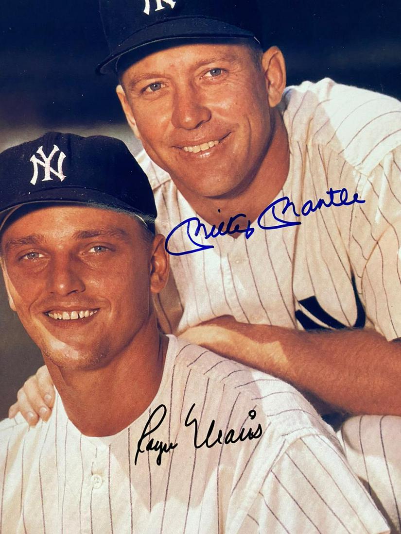 Autographed Mickey Mantle & Roger Maris Photograph: Autographed Mickey Mantle & Roger Maris Double Signed Medium: Autographed Photograph