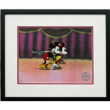 Disney Sericel MICKEY ON ICE Custom Framed Sericel: Disney Sericel-MICKEY ON ICE Animation Cel Custom Framed Medium: Animation Sericel Limited Edition (not numbered) Note: Dimensions provided include frame