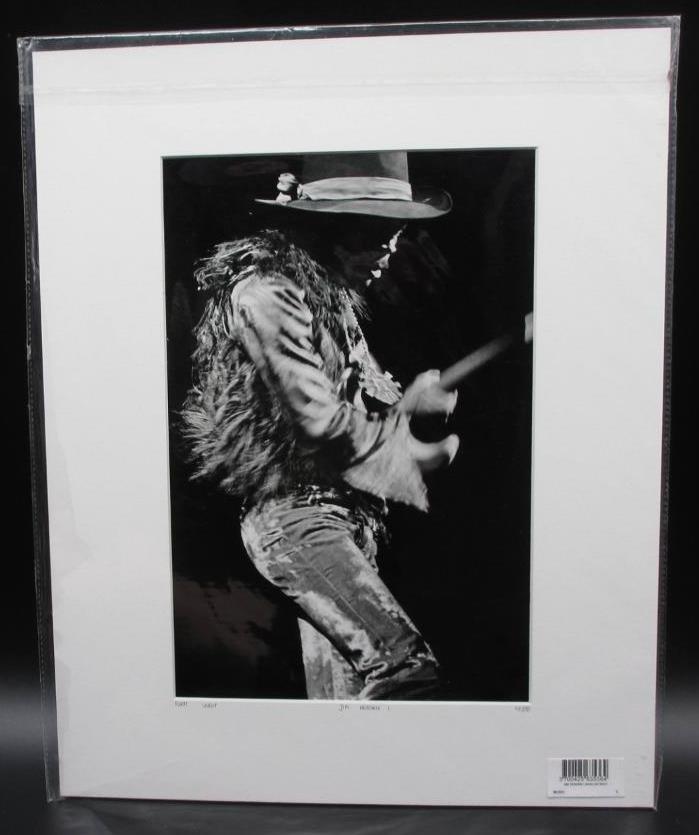 Jimi Hendrix I Certified Photograph, Elliott Landy: Jimi Hendrix I Certified Photograph, Elliott Landy Certificate of Authenticity from YellowKorner affixed to the back Matted Dimensions 16"x20" Protected with Clear Mylar Sleeve (as pictured)