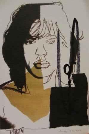 Andy Warhol MICK JAGGER FS.II.146 H/S Frmd: Andy Warhol-MICK JAGGER FS.II.146 Announcement Invitation, Custom Framed Medium: Hand Signed One-of-a-Kind Offset Lithograph