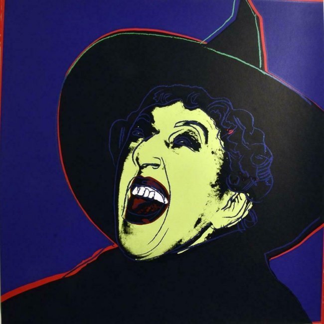 Andy Warhol Witch Screenprint Myths Suite Lenox Board: ANDY WARHOL Witch, 1981 Screenprint in colors on lenox museum board Unsigned proof (outside the edition) 38" x 38" (sheet) Printer: Rupert Jasen Smith, New York. Published by Ronald Feldman Fine Arts,