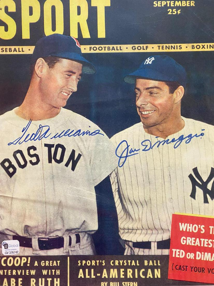 Autographed Ted Williams Joe DiMaggio Double Signed (1 of 1)