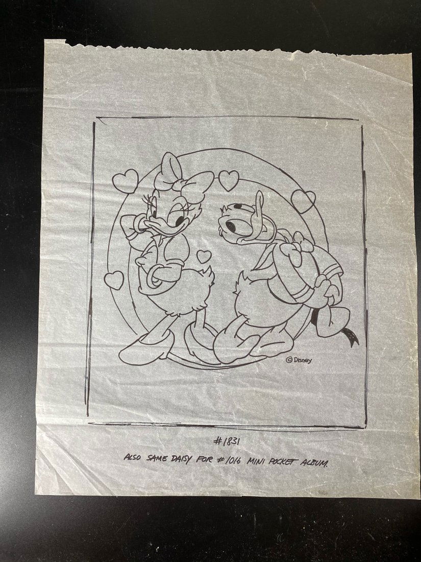Disney - Ducks In Love Orginal Production Drawing Paper (1 of 1)