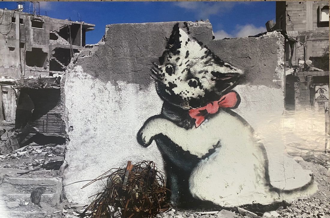 Banksy - Kitten in War Gaza Strip Framed Offset Litho (1 of 1)