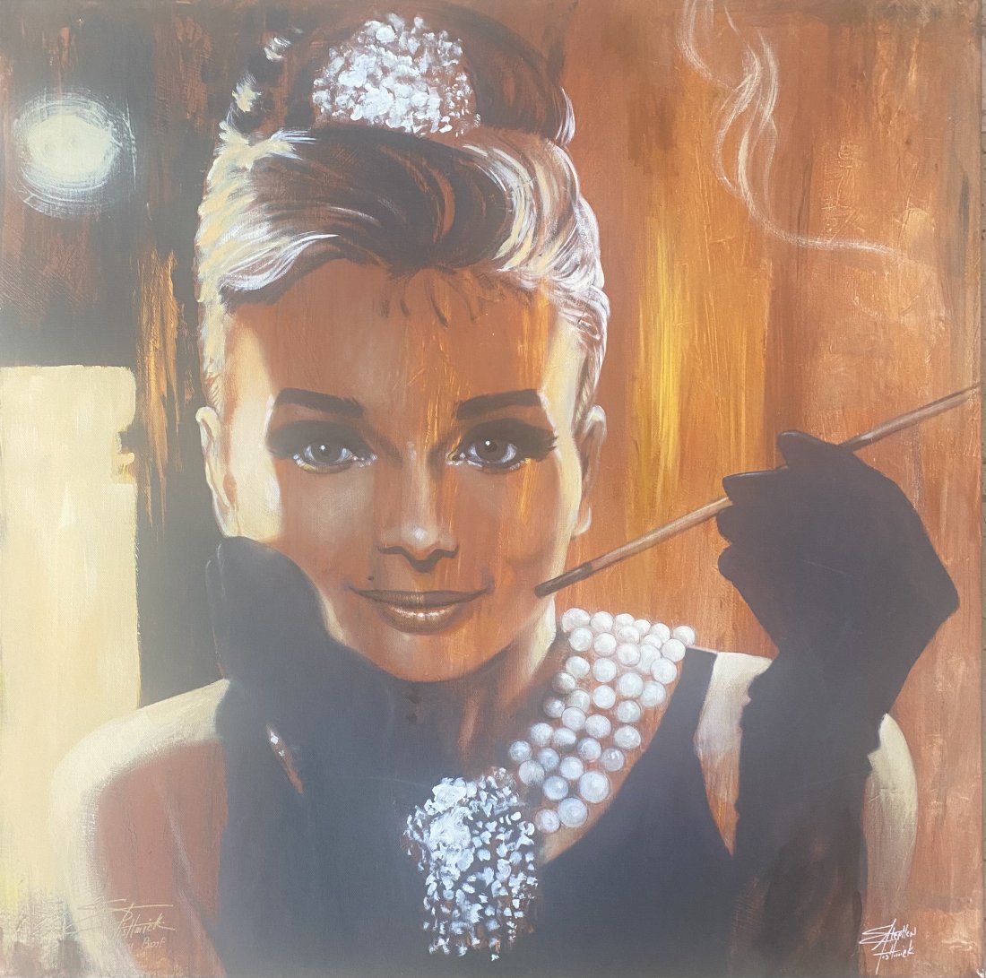 Stephen Fishwick Audrey Hepburn Stretched Giclee (1 of 3)
