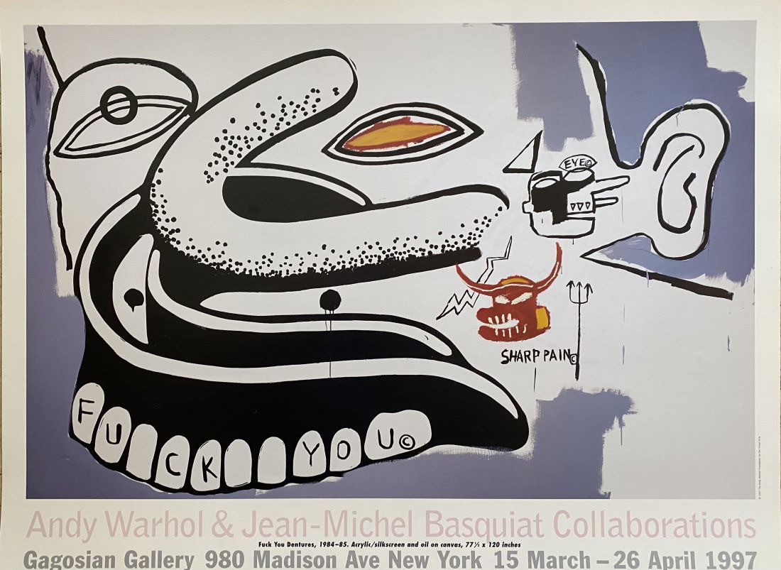 Andy Warhol Jean Michel Basquiat Offset Lithograph
