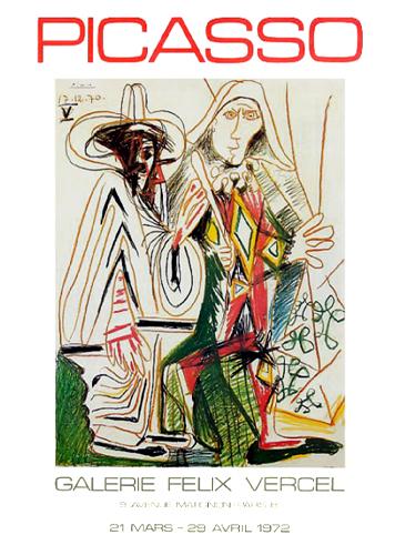 Pablo Picasso Galerie Felix Vercel Lithograph on Paper: Pablo Picasso Galerie Felix Vercel Lithograph on Paper Paper Dimensions 27.5 x 19.75 18.25 x 14