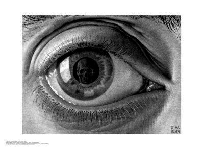 M.C. Escher Eye FRAMED Offset Lithograph on Paper (1 of 1)