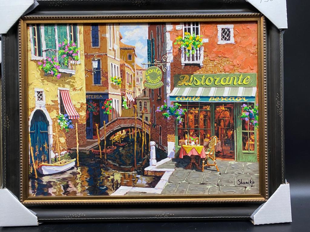 Shvaiko Rendezvous in Venice FRAMED Emb S/N LE Canvas (1 of 1)