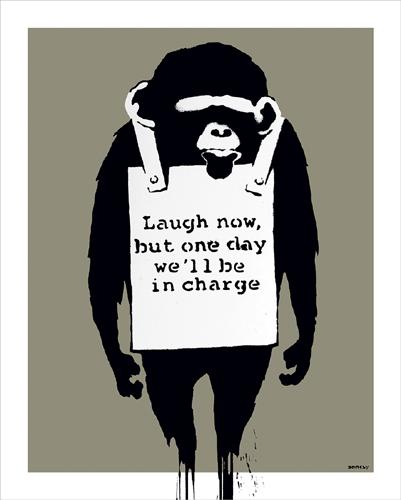 Banksy - Laugh Now Framed Offset Lithograph (1 of 1)