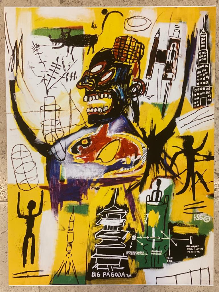 Jean Michel Basquiat Pyro Giclee on Paper: Jean Michel Basquiat Pyro Giclee on Paper 24x18