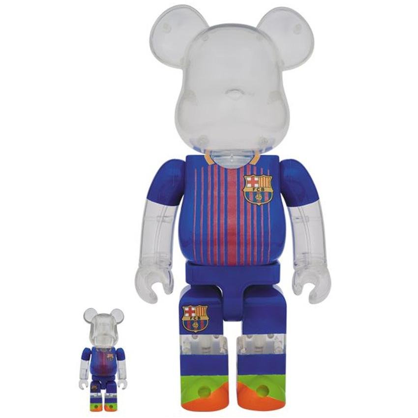 MEDICOM FC BARCELONA 100% 400% BEARBRICK FIGURE BEAR (1 of 4)