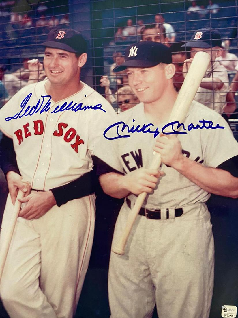 Ted Williams Mickey Mantle 11x14 Autograph Photo w/COA (1 of 1)