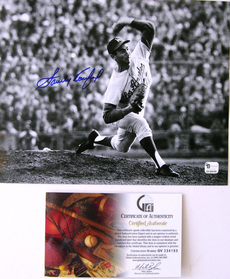 The Pitch Sandy Koufax 8x10 Autographed Photo with COA (1 of 3)