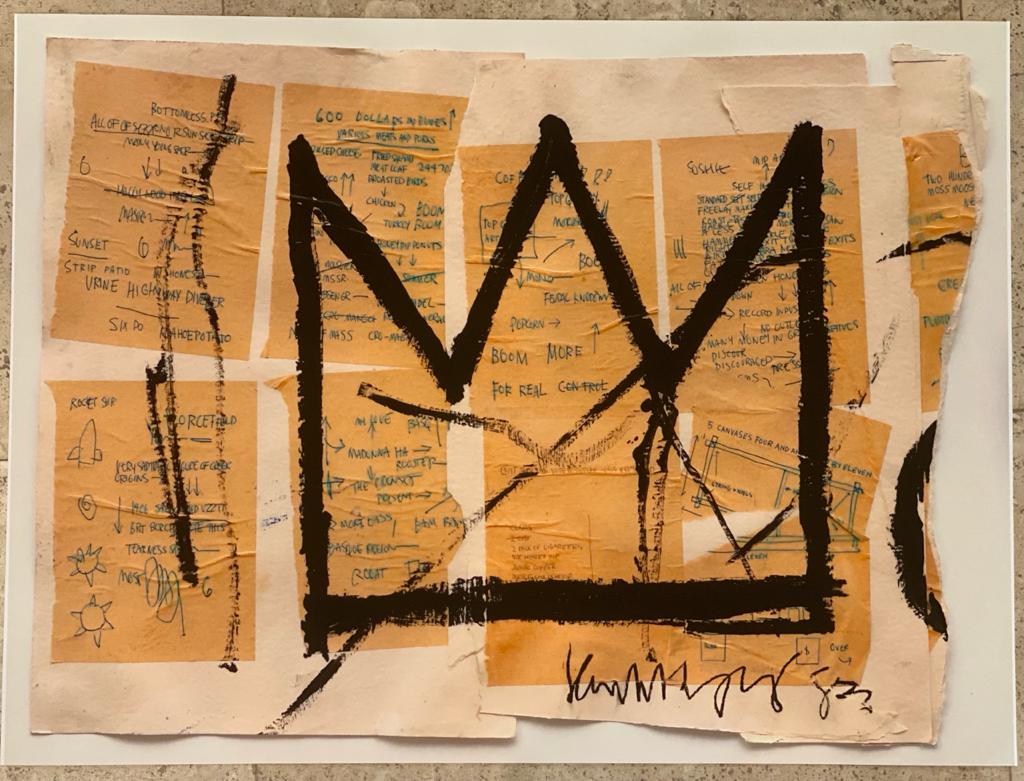 Jean Michel Basquiat Untitled Crown Giclee on Paper: Jean Michel Basquiat Untitled Crown Giclee on Paper 24x18