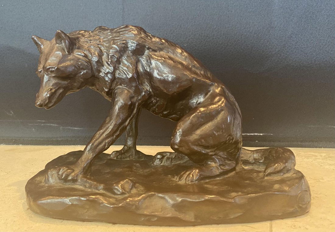 Charles Marion Russell Lone Wolf Bronze Sculpture (1 of 6)