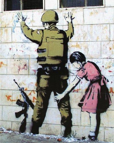 After Banksy - Girl Searching Soldier Framed Offset (1 of 1)
