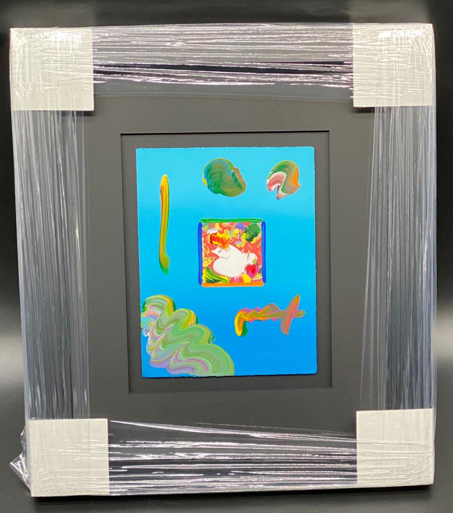 Peter Max Flower Lady Framed Original Mixed Media (1 of 1)